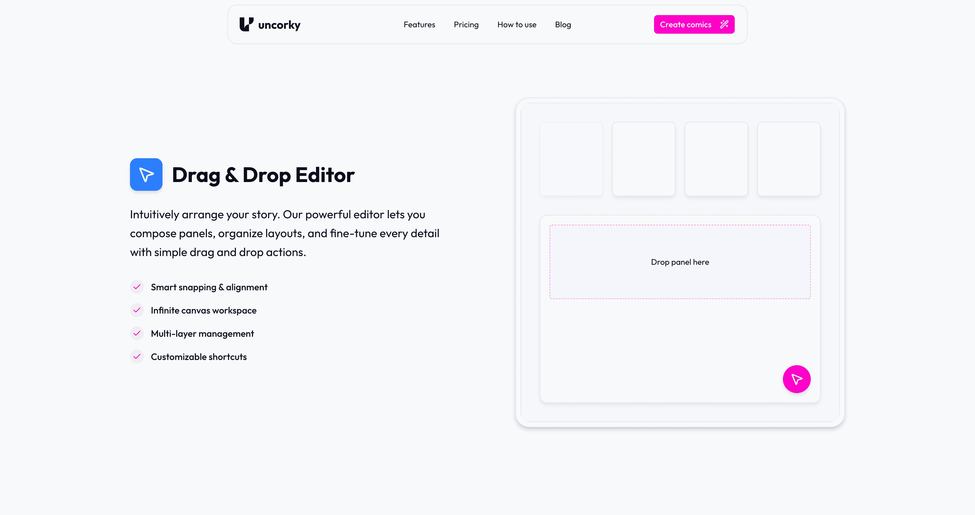 Features: Drag & Drop редактор