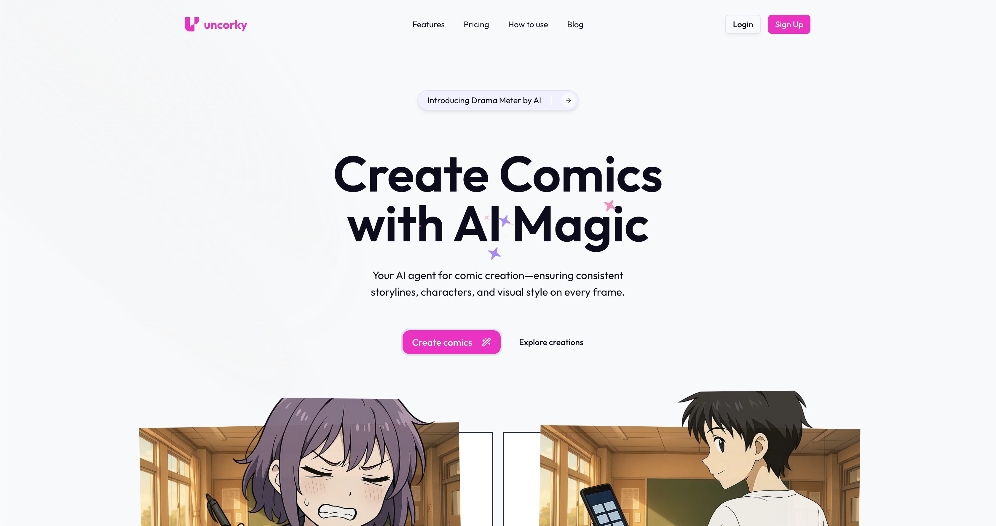 Главная: «Create Comics with AI Magic»