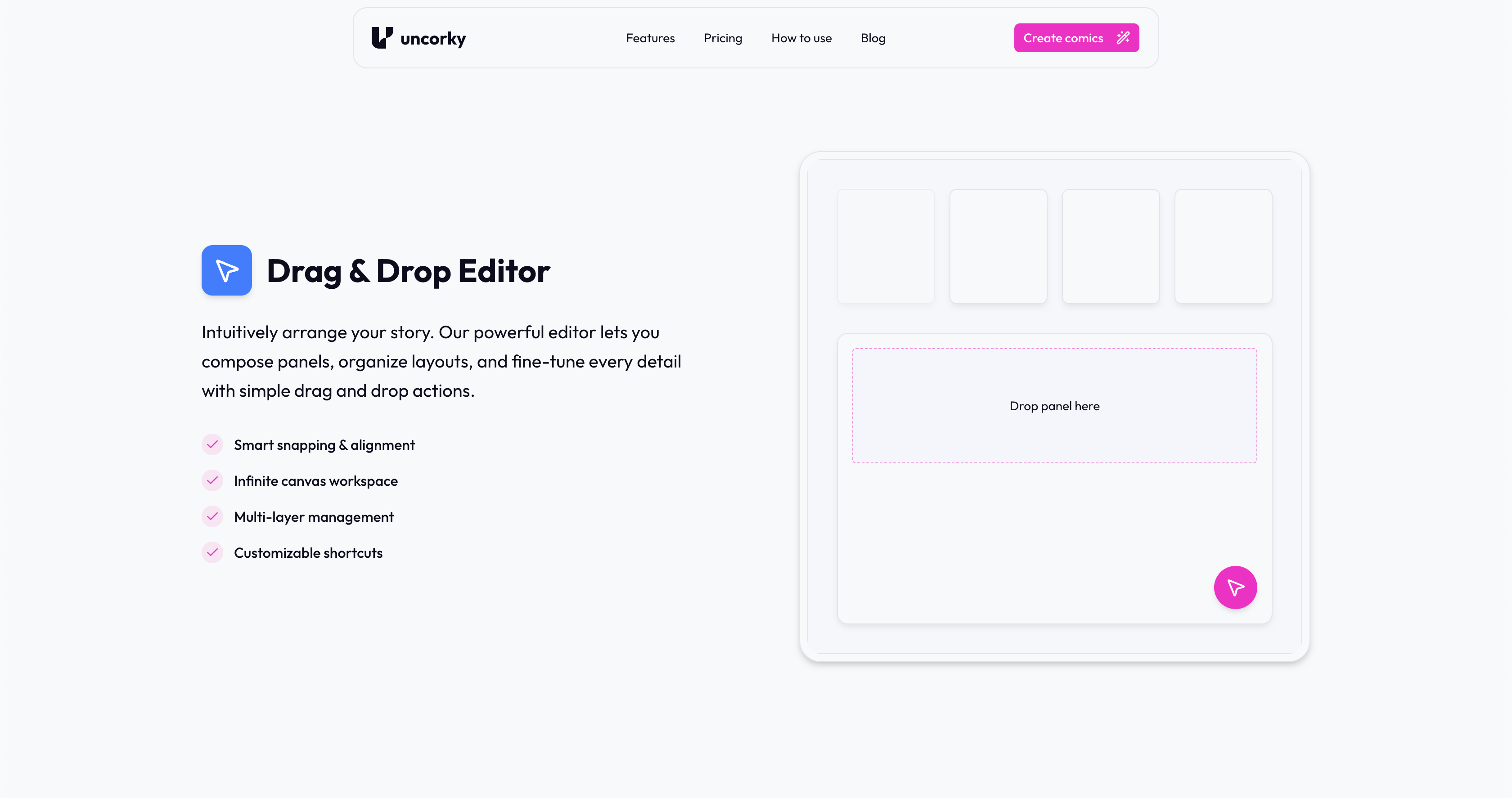 Features: Drag & Drop редактор